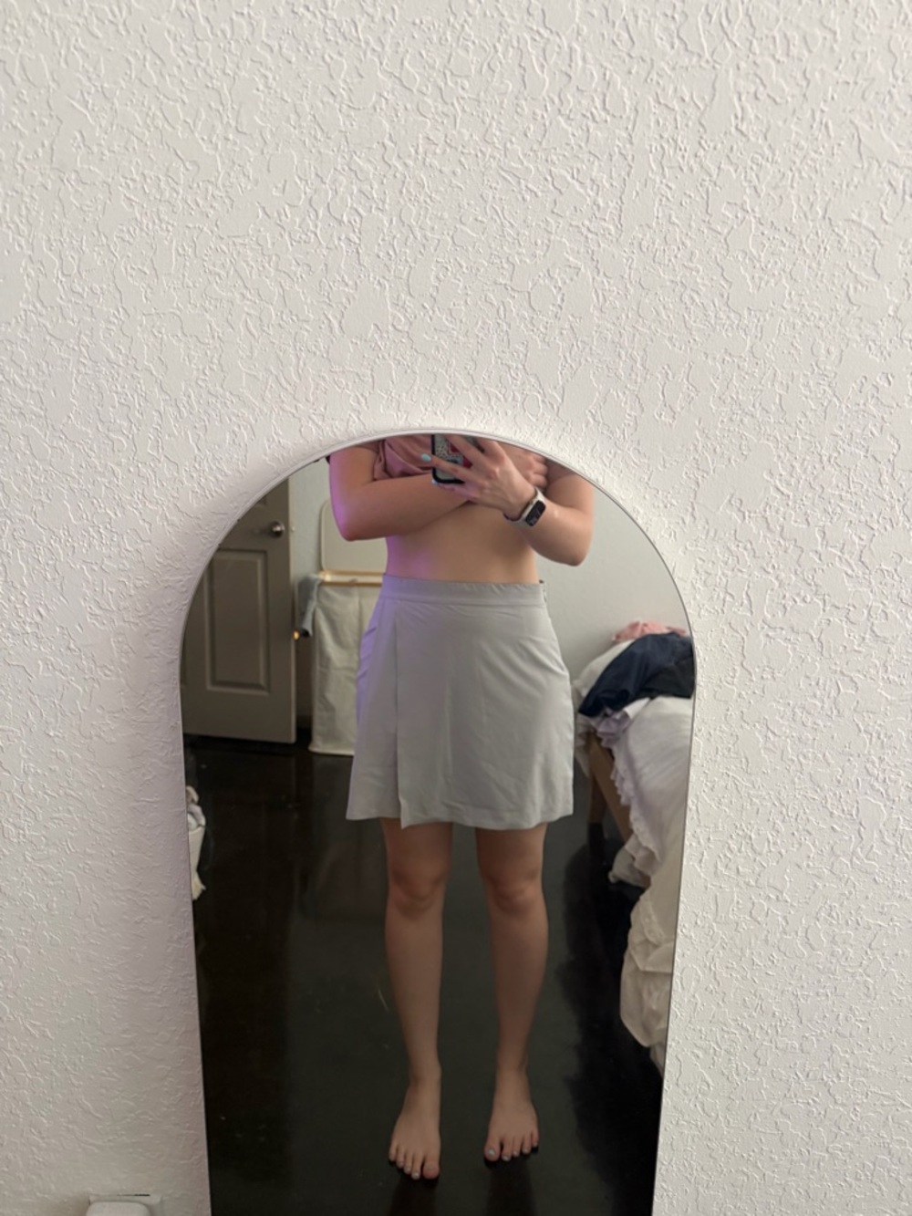Athleta Light Gray Athletic Skort